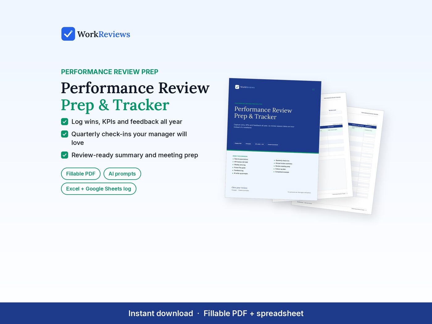 Performance Review Prep & Tracker